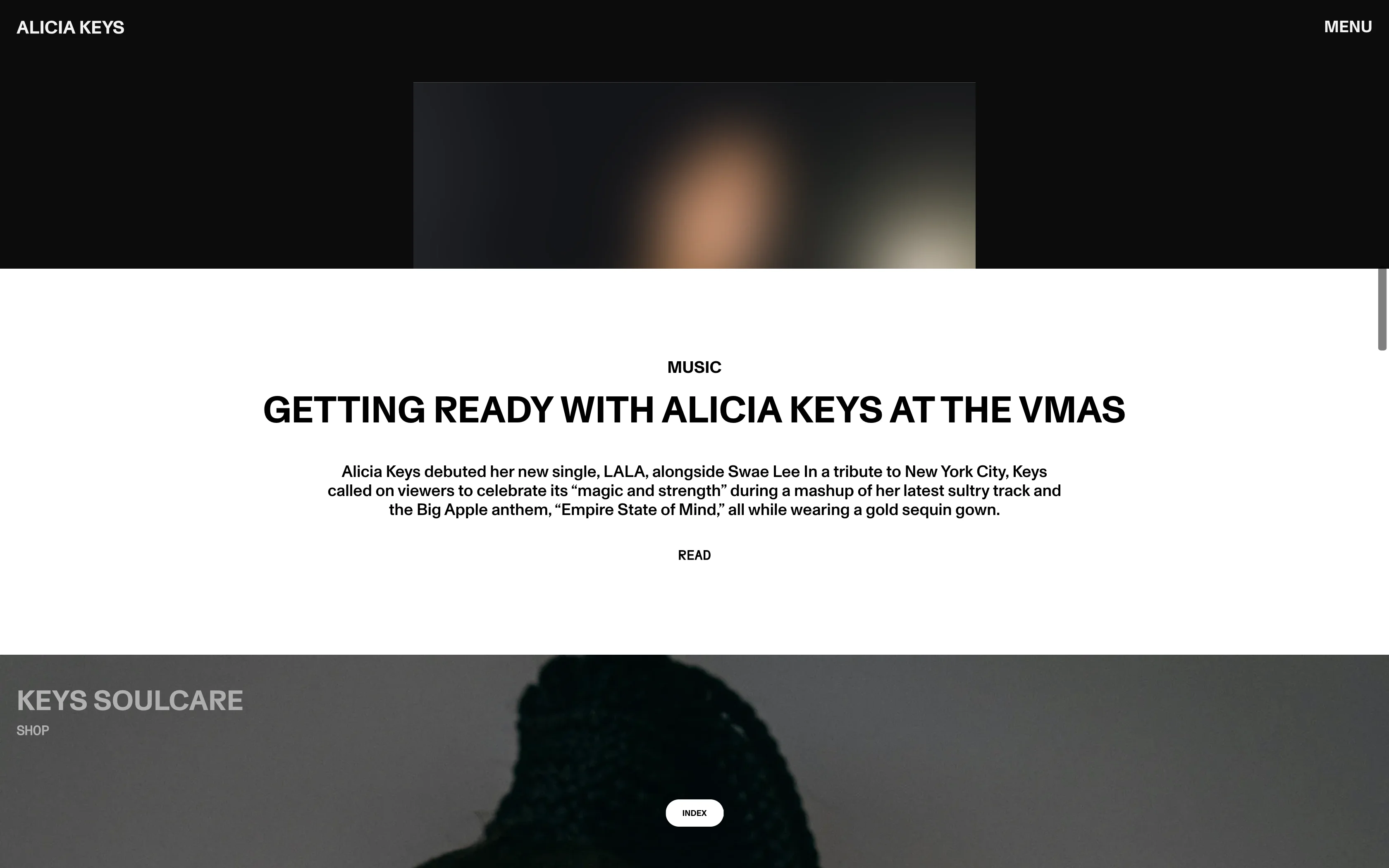 Alicia Keys Website Design Web Digital webdesign innovation tech ux ui experience